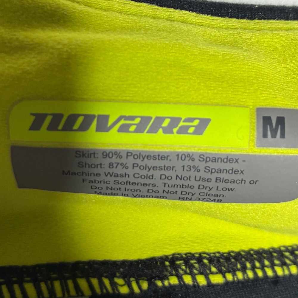 Novara Womens Medium Cycling Skort Black Lime Green Padded Bike Shorts Skirt - Picture 6 of 6